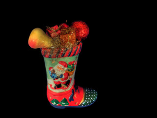 Nostalgischer Nikolausstiefel mit F&uuml;llung