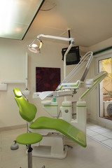 Dentist's chair in a medical room