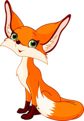 Cute cartoon fox