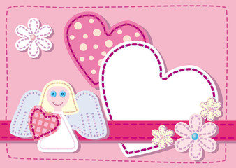 Background for congratulating on a heart