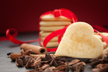 Valentine heart cookies