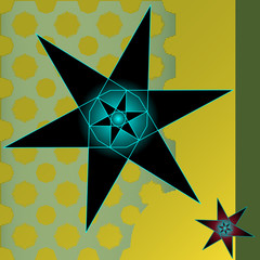 Dark stars. Vector illustration