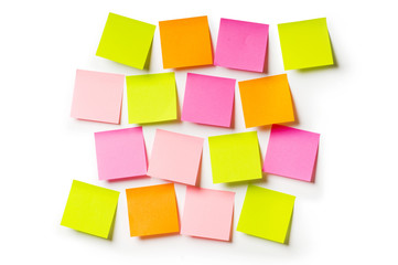 Reminder notes isolated on the white background