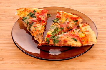 Tasty Italian pizza  on the table