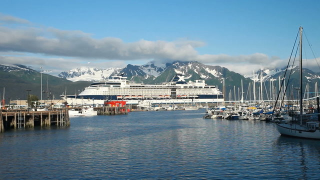 Cruise ship Seward Alaska marina P HD 8124