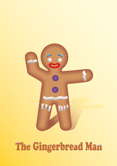 Vector illustration of gingerbread man