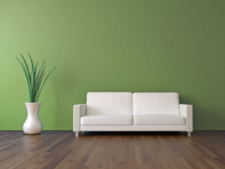 3d Sofa Rendering grün