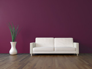 3d Sofa Rendering purpur