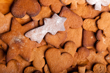 Traditional home baked ginger cookies