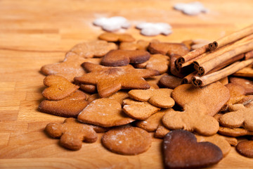 Traditional home baked ginger cookies