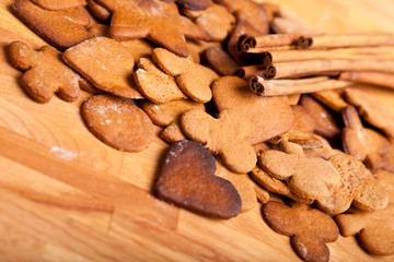 Traditional home baked ginger cookies