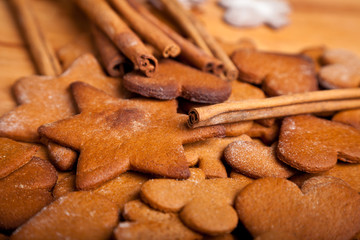 Traditional home baked ginger cookies