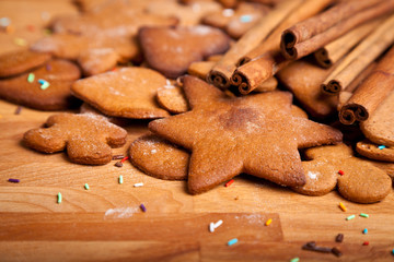 Traditional home baked ginger cookies