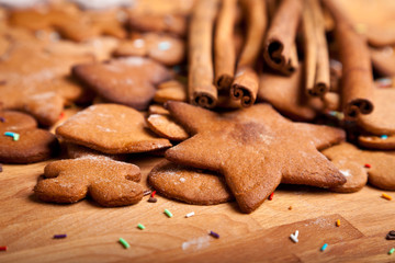 Traditional home baked ginger cookies