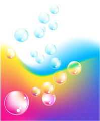 Abstract background with soap bubbles