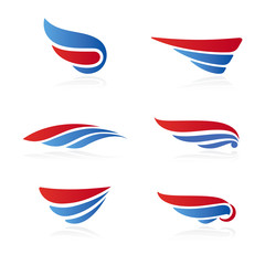 Set of logos "Wings"