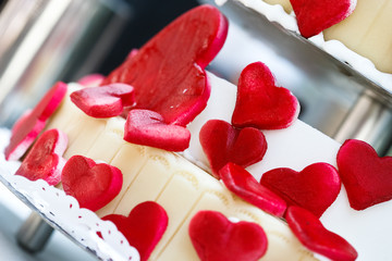 Herztorte, geringe Schärfentiefe