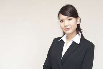 a portrait of young business woman