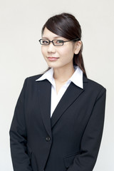 a portrait of young business woman