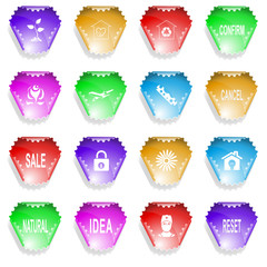 Vector set of stickers