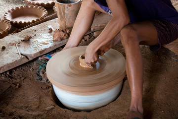 Fabrication artisanale de poteries