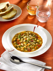 pâtes et haricots aux cèpes - paste and bean with porcini