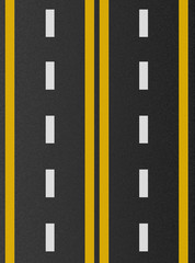 white and yellow lines on asphalt texture