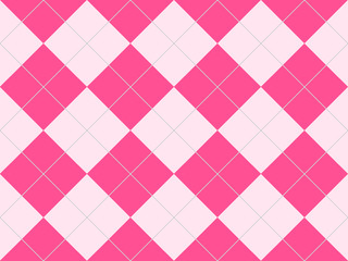 Seamless argyle pattern in pink rhombuses
