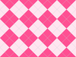 Seamless argyle pattern in pink rhombuses