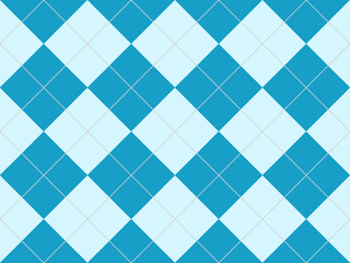 Seamless argyle pattern in blue rhombuses