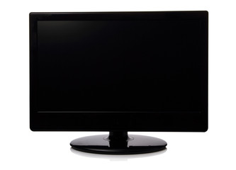 Television with black screen