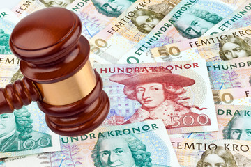 Schwedische Kronen. Währung Schwedens