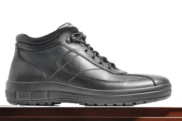 male winter boots isolated on white