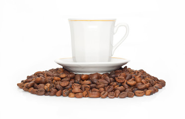 Cup on the corns of coffees