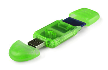 Green card reader and memory card