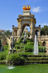 Fototapeta na wymiar Fountain of Parc de la Ciutadella, in Barcelona, Spain