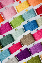 Multicoloured cotton threads