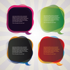 Collection of Colorful Speech And Thought Bubbles