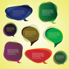 Collection of Colorful Speech And Thought Bubbles