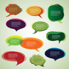 Collection of Colorful Speech And Thought Bubbles
