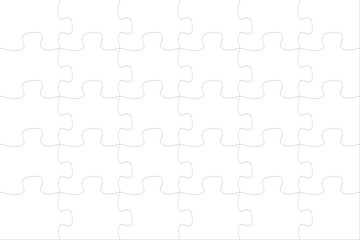 Blank White Puzzle Outline