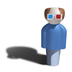 Character with 3D Glasses
