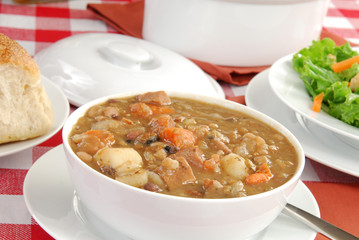 Soup and salad