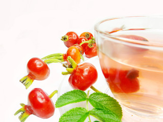 fruit tea with wild rose hip