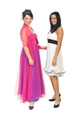 Gorgeous models women in party dresses