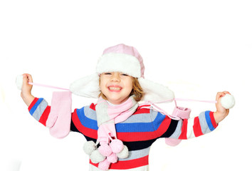 Obraz premium toothy smile of winter gilr