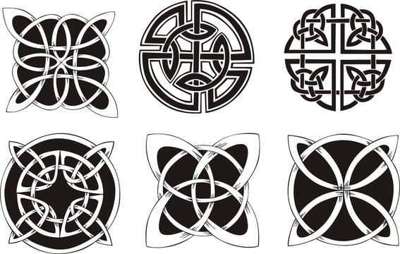 Six miscellaneous celtic knot dingbat designs