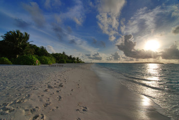 Sunset in the Maldives