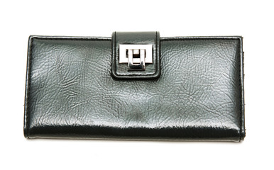 Black leather purse