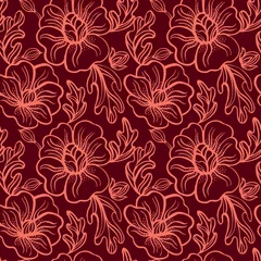 Acrylglasbilder Muster Seamless floral pattern  © pim